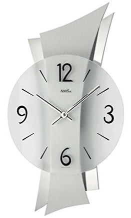 AMS 9398 Wanduhr Glas Modern - 1