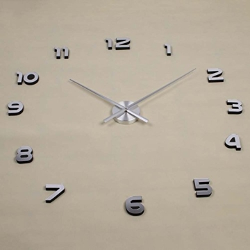 DIY Wanduhr Moderne Clock 3D Acryl Spiegel Metall Rahmenlose Wandaufkleber groß Uhren Style Raum Home Dekorationen Tolles Geschenk - 3
