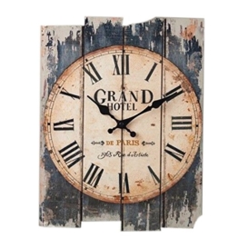 FOKOM Holz Lautlos Vintage Wanduhr Uhr Wall Clock ohne Tickgeräusche-30 x 40cm - 1