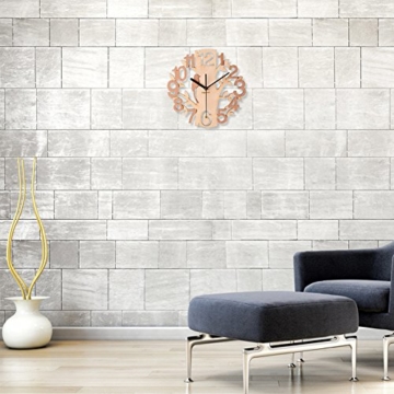 Giftgarden Wanduhr Baum mit einem Vogel uhr wand aus Holz individuelles Design tolle Dekoration Geschenke für Freunde - 2