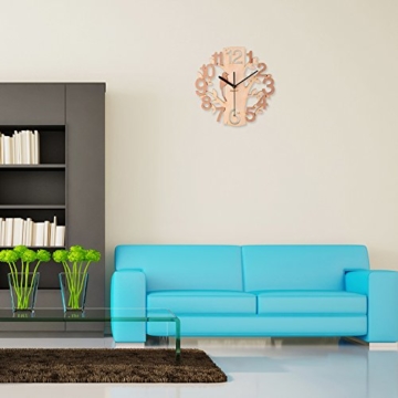 Giftgarden Wanduhr Baum mit einem Vogel uhr wand aus Holz individuelles Design tolle Dekoration Geschenke für Freunde - 4