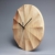 KKLOCK Wanduhr Uhr Wanduhren ohne Ticken Lautlos für Wohnzimmer Büro Schlafzimmer Küche Kinderzimmer Holz Wellenoberfläche Einfache Ø30cm Runde Großes Moderne [Enthält keine Batterie - 2