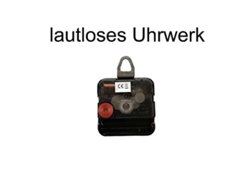 LAUTLOSE Designer Wanduhr Holz Optik braun bretter rustikal modern Dekoschild Abstrakt Bild 39 x 25cm - 3