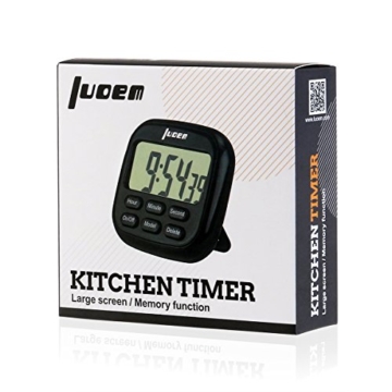 LUOEM Küchentimer Digital Timer 24 Stunden Küchen Timer mit großes LCD