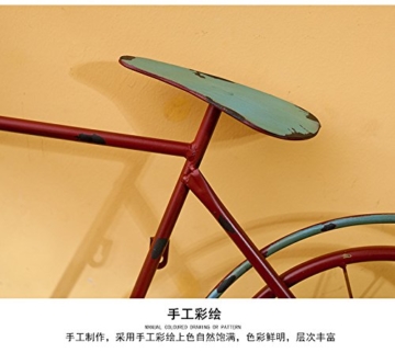 Ping0fm Amerikanischen Dorf an der alten Wellblech große Fahrrad gestaltet Wand kreative Wanduhr Griff Wanduhren - 3