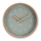 QLK Wanduhr SLIGHT - Holz - geräuscharmes Uhrwerk (grau) - 1