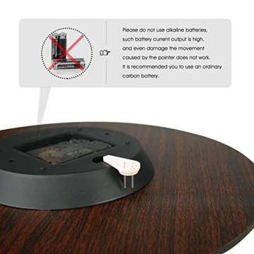 SOLEDI Vintage Holz Wanduhr toskanischem Stil Land Römisch Design Frankreich Paris verrostete Metallblick - 6