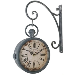 Stil Alte Wanduhr Bahnhofsuhr doppelseitig Wand 40 cm - 1