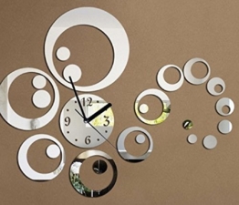 URAQT 3D Modern Wanduhr Acryl, DIY Kreatives Design, Groß Dekoration Uhr Deko Wandtattoo, Öffentliche Plätze Wohnzimmer Büro Studierzimmer - 1