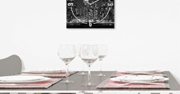 Wanduhr aus Glas, New York Skyline, schwarz-weiß, 30x30 cm von Eurographics - 2