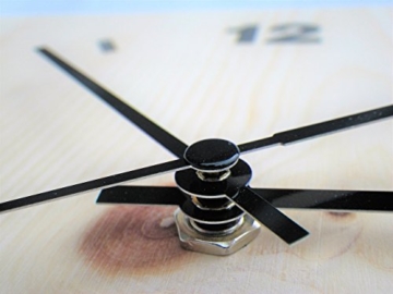 Zirbenuhr, Wanduhr, DCF, Funkuhr, im Modern-Design - flüsterleise - 2