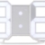 Lunartec Digitaluhr: Große Digital-LED-Tisch- & Wanduhr, 7 Segmente, dimmbar, Wecker, 21 cm (LED Tischuhr) - 4