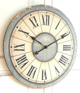 Wanduhr 'Antik' in im Landhaus Shabby Chic french Stil, Durchmesser 60cm - 1