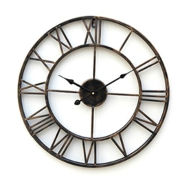 20 "Zoll klassischen Landhausstil großen Metallschmiedeeisen WANDUHR Provincial römischen Ziffern Bronze für Wohnzimmer Schlafzimmer - 1