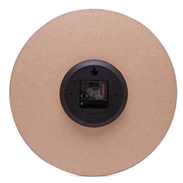 Asvert Wanduhr Retro-Wanduhr Taktgeber Holz Stumm hängt Innenausbau Vintage Holz Wanduhr Rustikale Land Toskana Stil Bunt Streifen Design aus Dekorative (Ozean Farbe) - 4