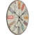 FineBuy Deko Vintage Wanduhr XXL Ø 60 cm Paris | Materialmix Holz Metall | Große Uhr rustikal Dekouhr rund | Design Retro Küchenuhr für Küche & Wohnzimmer - 3