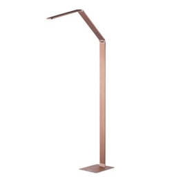 Finether 10W LED Stehlampe Standlampe mit Gelenk-Arm & Dimmer 3-Stufen dimmbar ultra dünn klappbar verstellbar bis zu 186 cm warmes Licht für Wohnzimmer Büro zum Lesen kupferrot modern design | Stehleuchte Standleuchte Steh-Leselampe Leseleuchte Leselicht Alternative zu Bogenlampe Bogenleuchte - 1