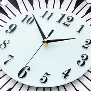 Flashing- Europäische Persönlichkeit Stumm Große Wanduhr Moderne Wohnzimmer Kreative Mode Einfache Dekorative Wanduhr ( Farbe : Schwarz , größe : 70cm ) - 2