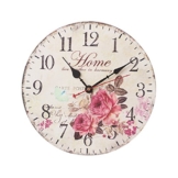 FOKOM 12 Zoll 30cm Holz Lautlos Vintage Wanduhr Uhr Wall Clock ohne Tickgeräusche - 1