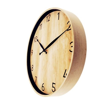 Foxtop Nostalgie Vintage Wanduhr mit lautlosem Uhrwerk - 30 cm Ø - kein nerviges Ticken - 2