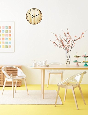 Foxtop Nostalgie Vintage Wanduhr mit lautlosem Uhrwerk - 30 cm Ø - kein nerviges Ticken - 7