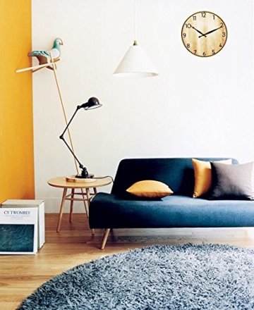 Foxtop Nostalgie Vintage Wanduhr mit lautlosem Uhrwerk - 30 cm Ø - kein nerviges Ticken - 9