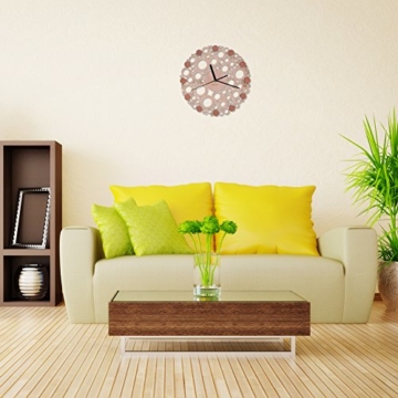 Giftgarden Wanduhr Holz Deko Uhr Wand Löcher Design modern lustig Whonzimmer Schlafzimmer Arbeitszimmer Kinderzimmer Küche Büro Dekouhr Blasen Geburtstag Geschenke für Freunde - 3
