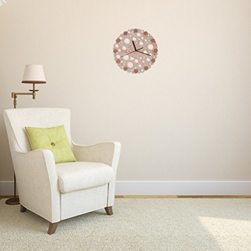 Giftgarden Wanduhr Holz Deko Uhr Wand Löcher Design modern lustig Whonzimmer Schlafzimmer Arbeitszimmer Kinderzimmer Küche Büro Dekouhr Blasen Geburtstag Geschenke für Freunde - 6
