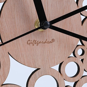 Giftgarden Wanduhr Holz Deko Uhr Wand Löcher Design modern lustig Whonzimmer Schlafzimmer Arbeitszimmer Kinderzimmer Küche Büro Dekouhr Blasen Geburtstag Geschenke für Freunde - 7