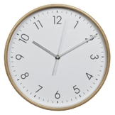 Hama Wanduhr HG-320 (Holz, Geräuscharme Uhr ohne Ticken, 32 cm Durchmesser) weiß/natur - 1