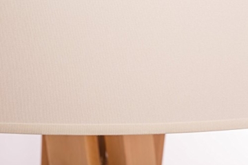 Hochwertige Design Stehlampe Tripod mit Stoffschirm in weiß und Stativ/Gestell aus Holz Echtholz (Buche) | H= 160cm | Stehleuchte | Natur | Handgefertigte Leuchte - 6