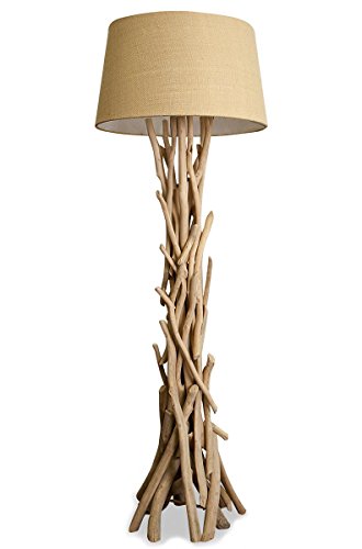 Lampe 97046 Stehlampe 155cm hoch Holz Holzlampe Unikat braun Treibholz Handarbeit Stehleuchte - 2