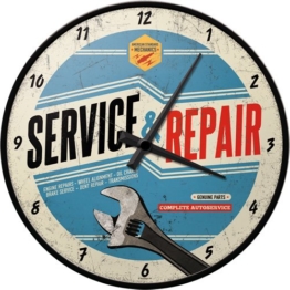 Nostalgic-Art 51062 Best Garage - Service & Repair, Wanduhr 31cm - 1