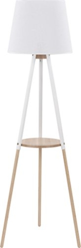 Stehlampe Lampe Stehleuchte Dreibein Leuchte Standleuchte groß 148 cm (Weiß) - 1