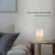 Viugreum Nachttischlampe Schreibtischlampe Atmosphärelapen aus Massivholz gemachtem Lampenfuß und Stofflampenschirm, ideale Beleuchtung für Schlafzimmer, Wohnzimmer, Bettschrank,Kaffeetisch (weiß 2) - 6