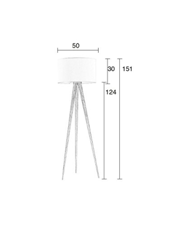 Zuiver 5000806 Floor Lamp Tripod, holz, weiß - 7