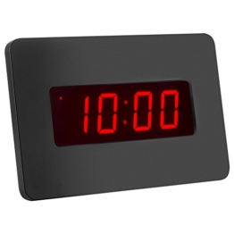 ChaoRong Digital LED Wecker Wanduhr für Schlafzimmer nur mit Batterie betrieben (Schwarze) - 1