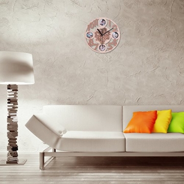 Giftgarden Uhr Wand Fotorahmen Bilderrahmen Holz Blumen Familie Wanduhr Deko Whonzimmer Schlafzimmer Küche Design modern schön ausgefallen elegant Geschenk Freund - 2
