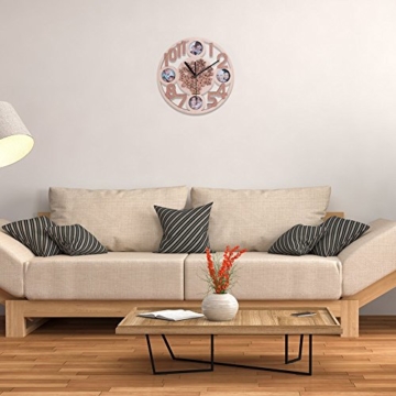 Giftgarden Uhr Wand Fotorahmen Bilderrahmen Holz Blumen Familie Wanduhr Deko Whonzimmer Schlafzimmer Küche Design modern schön ausgefallen elegant Geschenk Freund - 4