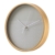 Hama Wanduhr (geräuscharme Uhr ohne Ticken, Holzrahmen, Punktedesign, 26 cm) hellgrau/weiß - 2