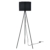 [lux.pro] Stehleuchte (1 x E27 Sockel)(150cm x 60cm) Stoffschirm (schwarz) Schirm und Dreifuß Stehlampe - 3