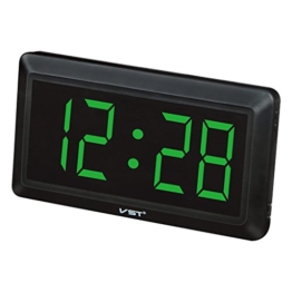 MagiDeal 4 '' Digital Uhr: Große Digital LED- Tisch- / Wanduhr mit 24 Stunden Display - Grün - 1