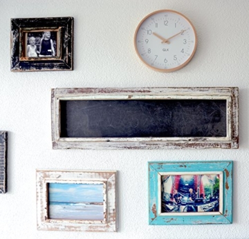 QLK Wanduhr SLIGHT - Holz - geräuscharmes Uhrwerk (weiß) - 3