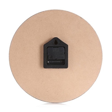 samLIKE wanduhr,Vintage Style Nicht-tickende Stille Antike Holz Wanduhr für Home Kitchen Office (C) - 4