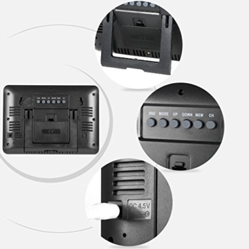 Sharplace Digitale Farb-LCD Drahtlose Wettervorhersage Uhr Thermometer Hygrometer Eu Plug - 6