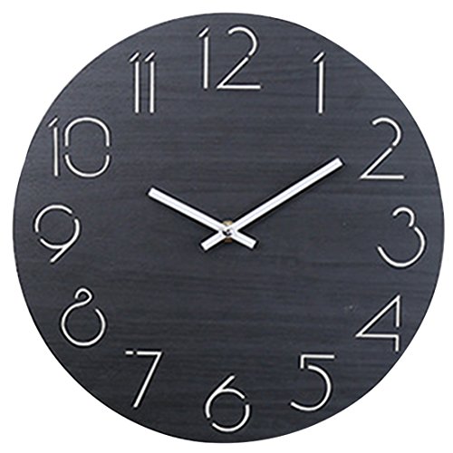 Wanduhr Vintage, Likeluk 12 Zoll(30cm) Wanduhr Lautlos Uhr Uhren Wall Clock ohne Tickgeräusche - 1 Wanduhr Vintage, Likeluk 12 Zoll(30cm) Wanduhr Lautlos Uhr Uhren Wall Clock ohne Tickgeräusche - 1