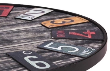 WOHNLING Wanduhr XXL ¯ 60 cm Big Time Design Küchenuhr Vintage-Look alte Schilder Bahnhofsuhr modern arabische Zahlen stilvoll Wohndeko Design Wohnzimmeruhr Wanddekoration elegant Designuhr Wohnraumdekoration - 3