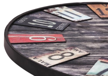 WOHNLING Wanduhr XXL ¯ 60 cm Big Time Design Küchenuhr Vintage-Look alte Schilder Bahnhofsuhr modern arabische Zahlen stilvoll Wohndeko Design Wohnzimmeruhr Wanddekoration elegant Designuhr Wohnraumdekoration - 4