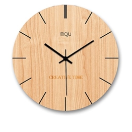 ZWL Woody Wanduhr Creative Study Schlafzimmer Ruhige Uhr Wohnzimmer Wanduhr Uhr 12-16 Zoll Holz Farbe Studio Studio Wanduhr fashion ( größe : 40*40cm ) - 1