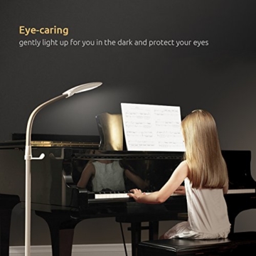 Aglaia LED Stehlampe, dimmbare Standleuchte 11W mit 3 Farbtemperaturen und 4 Helligkeitsstufen,die Stehleucht ( Augenpflege) für Wohnzimmer -Weiß - 3